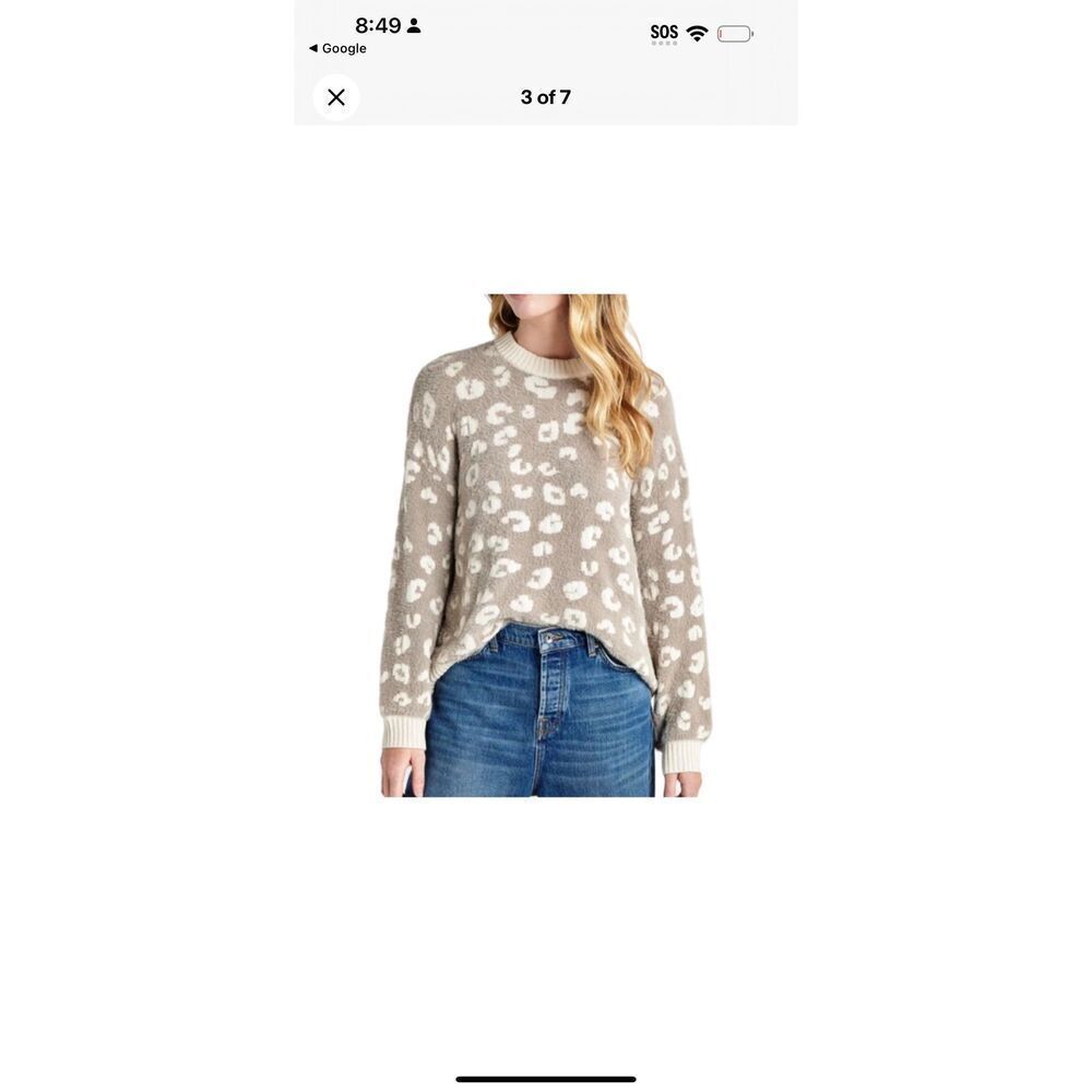 SPLENDID Mal Leopard Eyelash Fuzzy Sweater